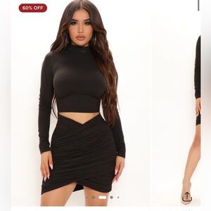 NWT Kari ruched mini dress L